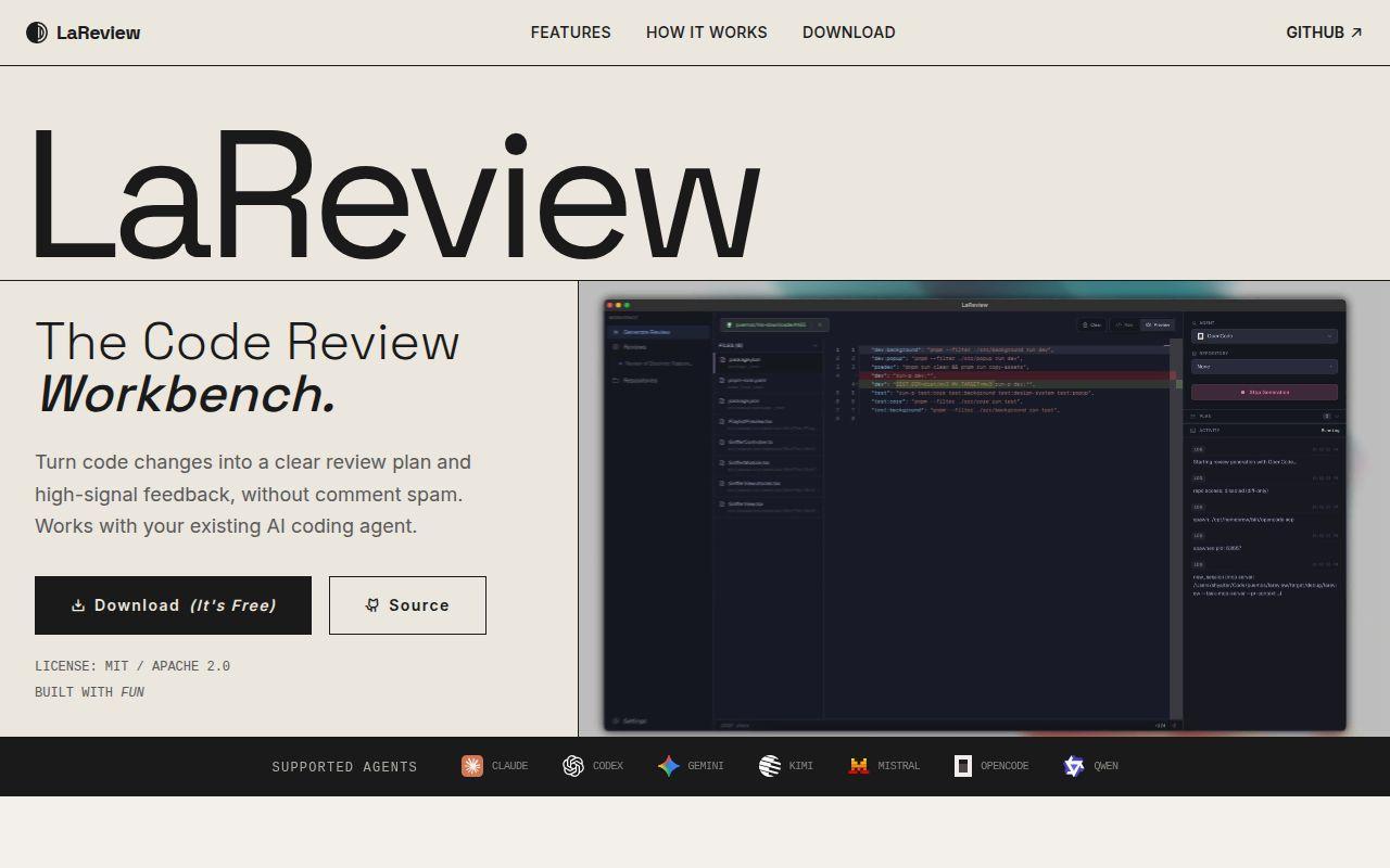 LaReview screenshot